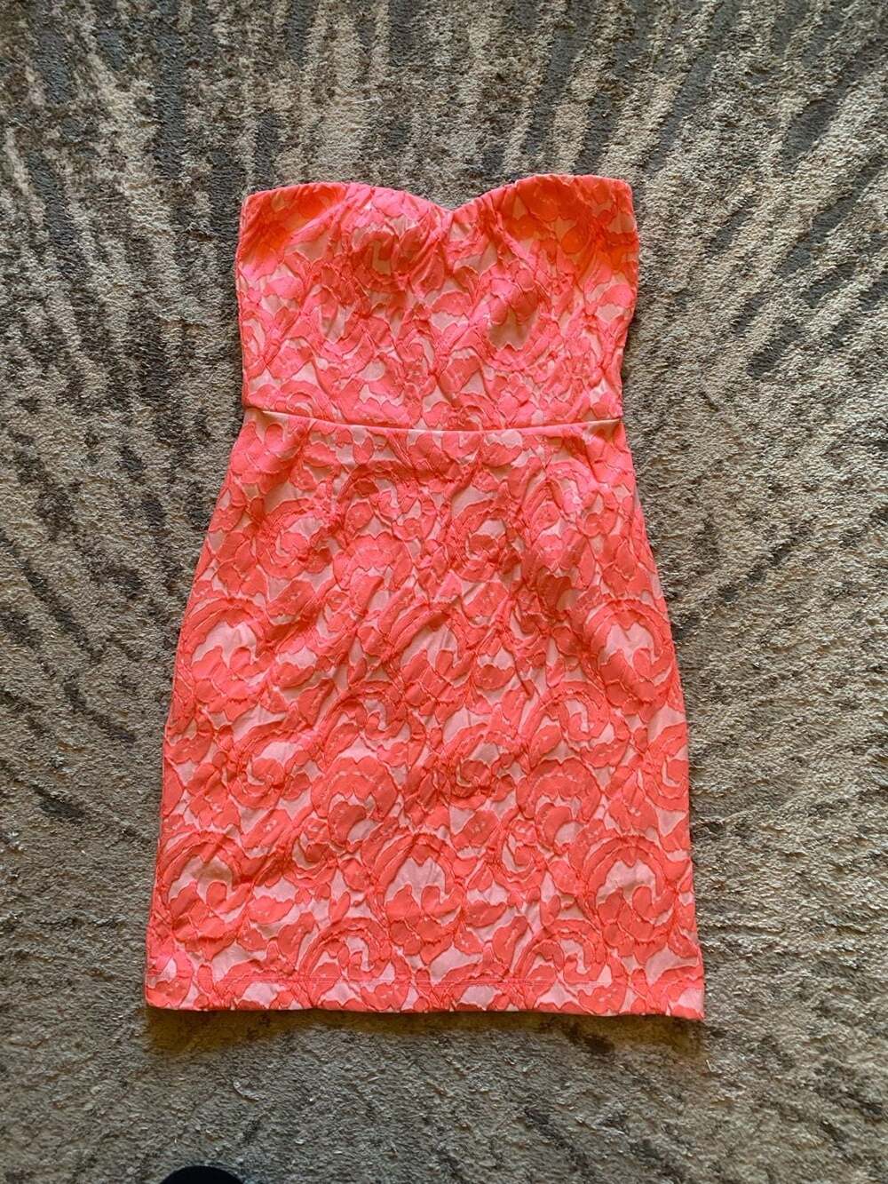 Eight Sixty Strapless Lace Dress